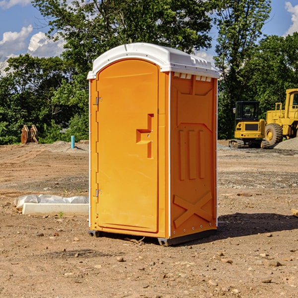 how often are the porta potties cleaned and serviced during a rental period in Polk County AR